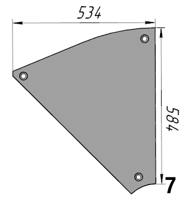 Р-974 (JB5000.3-5) Торцевой бронелист NFLG